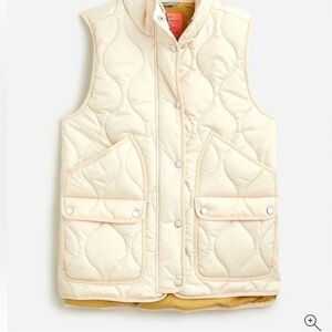 J. Crew Ivory Quilted Vest